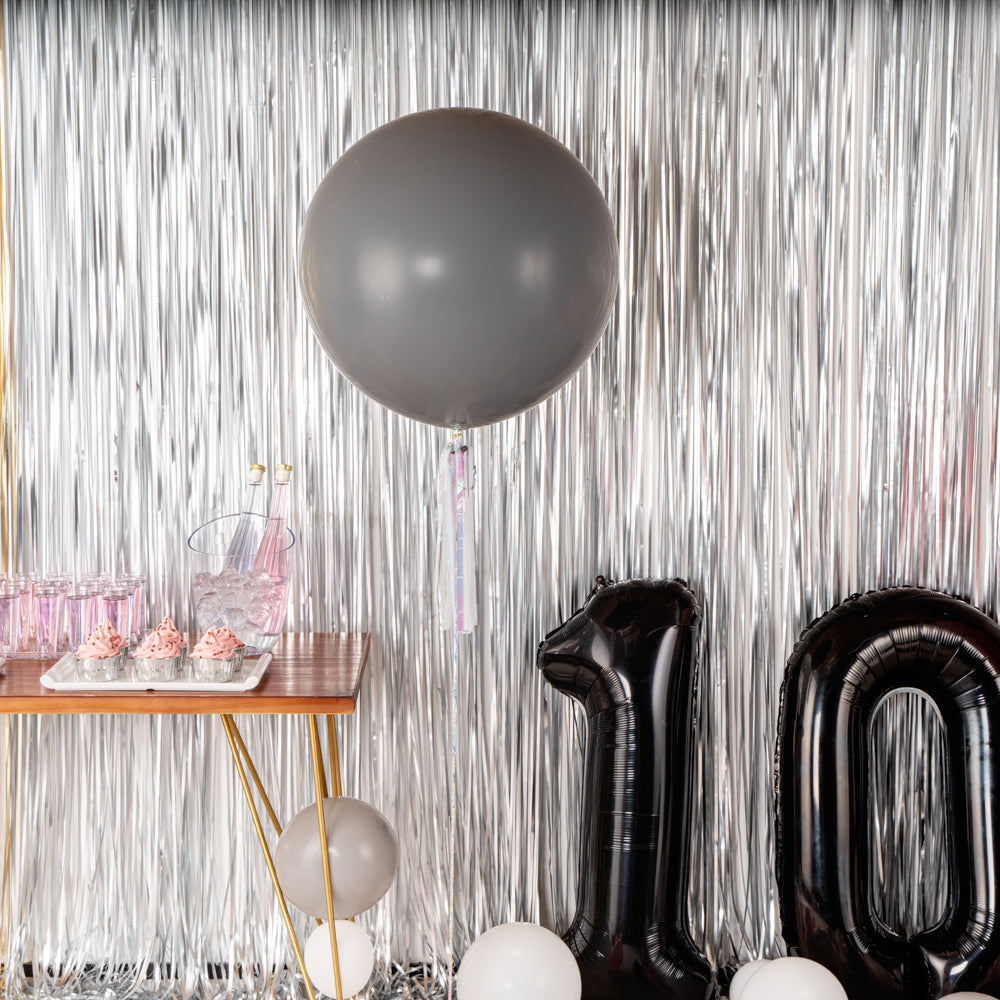 Balloonify 36 Inch Gray Latex Balloons - Pack of 10 | Party Decorations, Birthday Supplies & Event Balloons for Indoor/Outdoor Decor