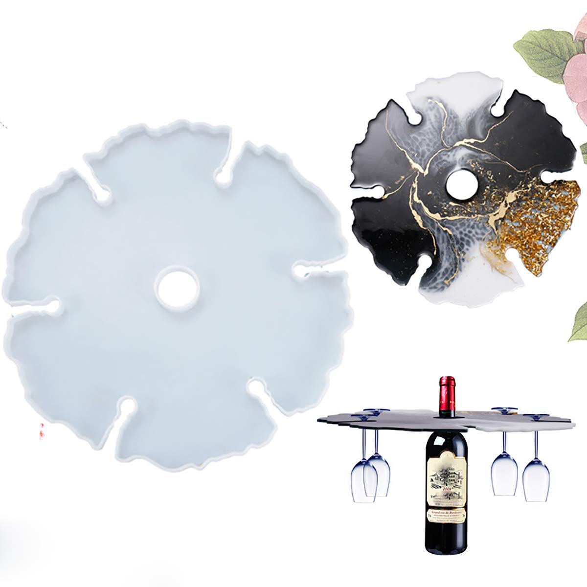 Premium DIY Resin Silicone Molds for Wine Rack & Glasses Holder - Craft Your Own Unique Resin Casting Wine Organizer - Perfect for Home Bar Decor, Wedding Gifts & DIY Craft Projects