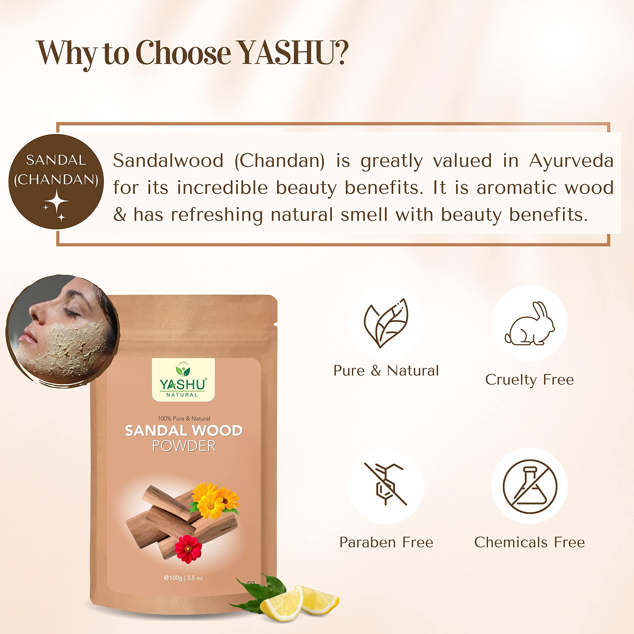 Pure Sandalwood & Multani Mitti Clay Face Mask Combo - 200g Natural Glow Detan Pack for Brightening, Acne & Oil Control | Perfect for Spa Day & Ayurvedic Skincare Routine