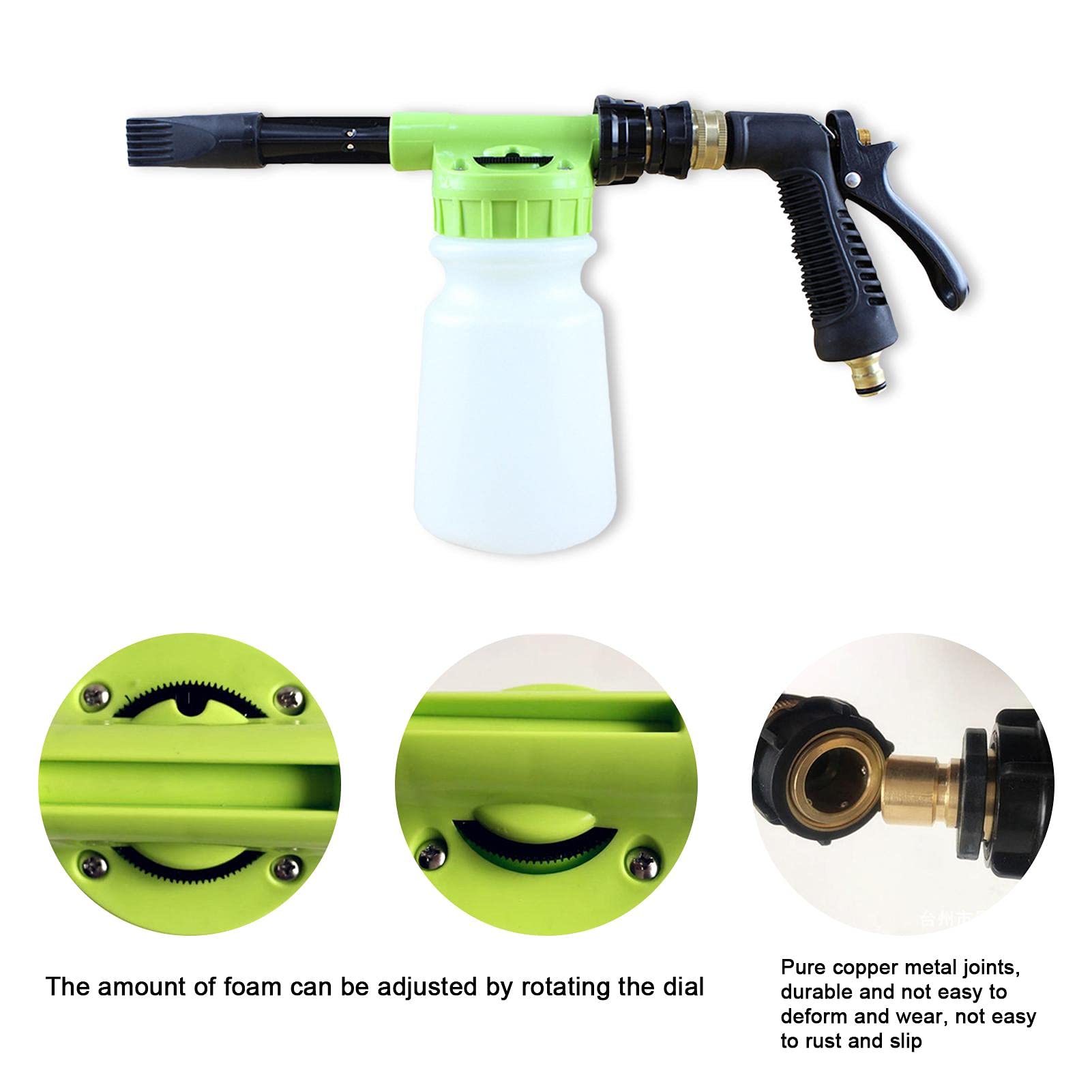 Naysku Car Wash Foam Sprayer with Detachable Large Capacity Tank - Foaming Pump Sprayer for Auto Detailing, Connects to Any Garden Hose - Perfect for Home Car Washing, Motorcycle & RV Cleaning