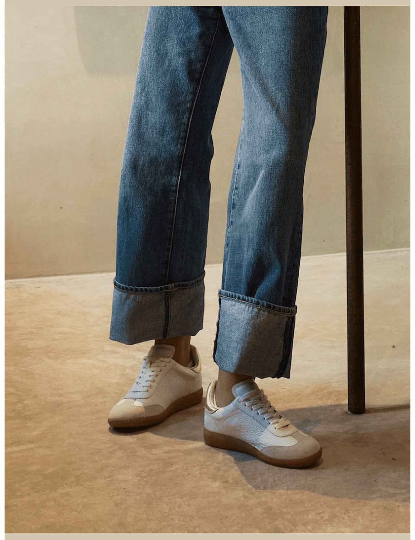Sutton Cupsole Sneakers for Men & Women - White & Gold Leather Casual Shoes - Comfortable Walking & Fashion Sneakers for Daily Wear, Work, and Gym