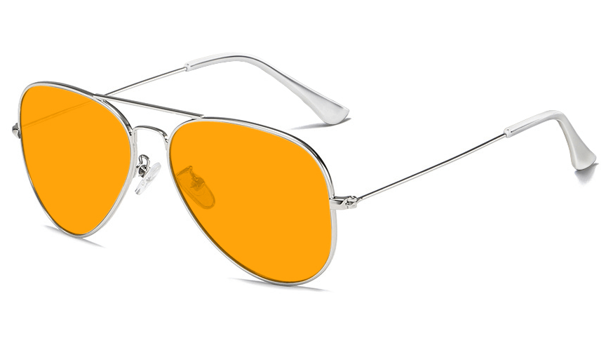 SunDown Aviator Blue Light Blocking Glasses for Men & Women - UV Protection, Anti Glare, Reduce Eye Strain for Gaming, Computer Work & Night Driving
