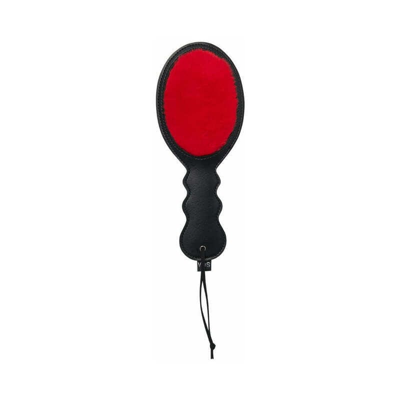Premium SS S&M Amor Paddle - Dual Sided Red Leather Spanking Paddle for BDSM, Adult Play & Sensation Exploration - Perfect for Couples, Roleplay & Sensory Experiences