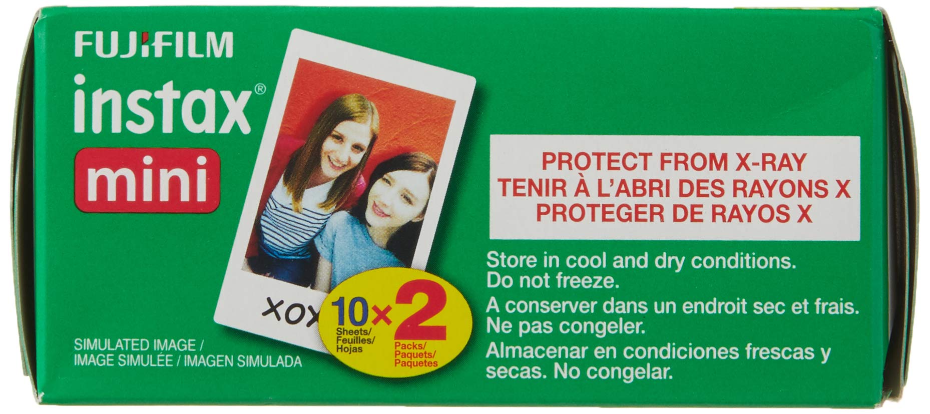 FUJIFILM INSTAX Mini Instant Film 2 Pack (20 Sheets) - Compatible with INSTAX Mini Cameras, Perfect for Parties, Travel & Scrapbooking