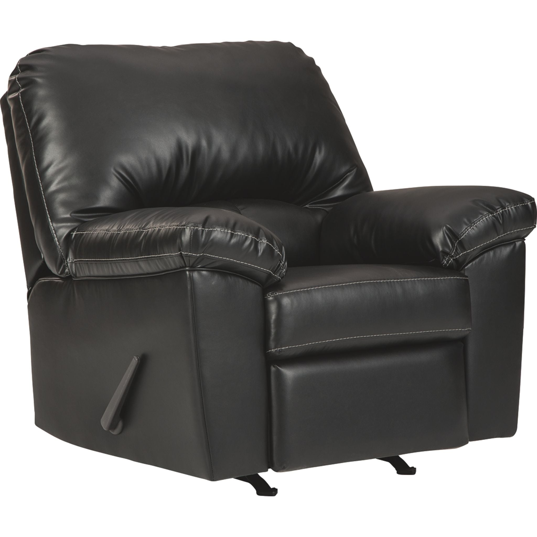 Brazoria Rocker Recliner Chair - Black Leather Power Lift Reclining Chair for Living Room, Elderly & Home Theater - Comfortable Massage Recliner with USB Charging & Cup Holders