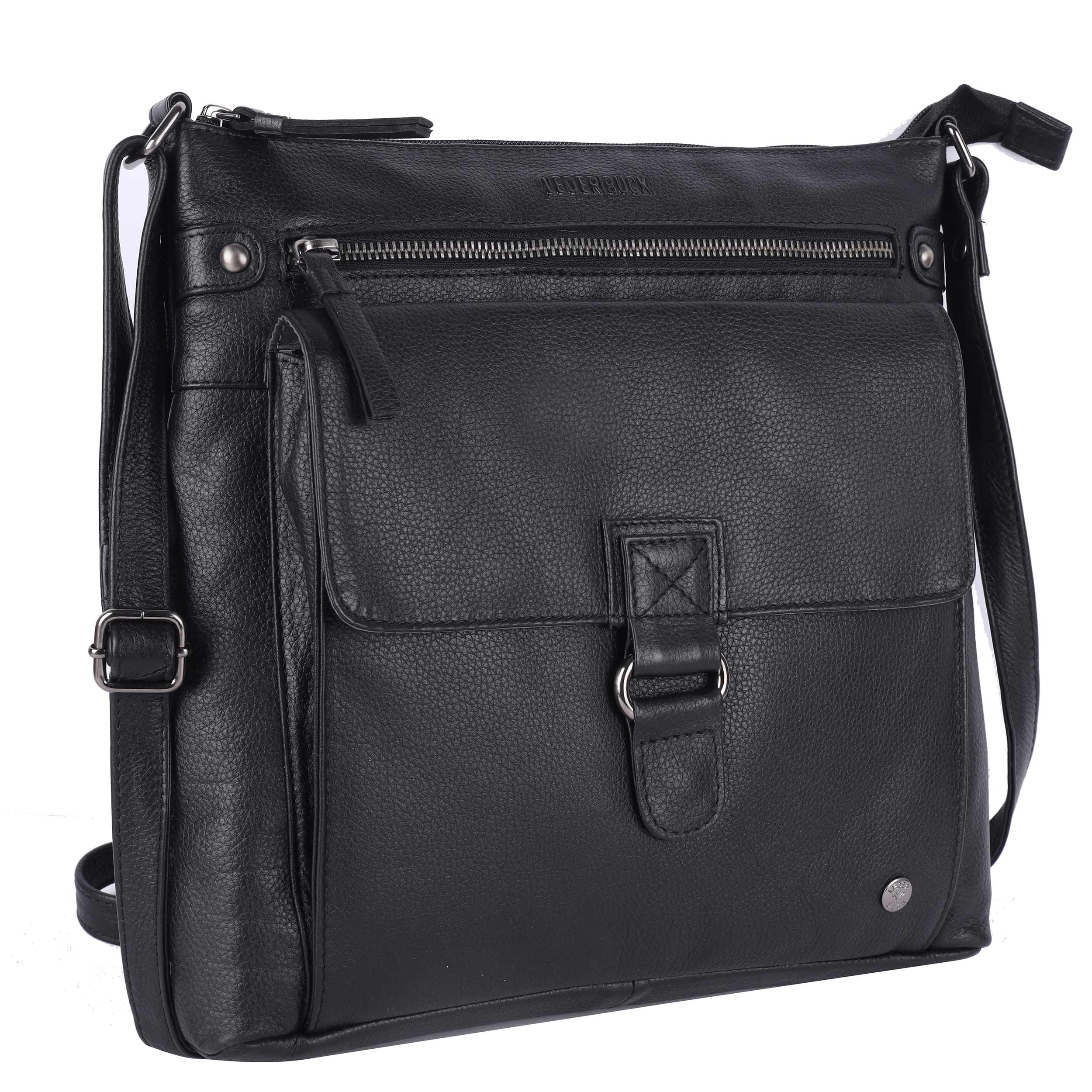 Shirley Large Soft Genuine Leather Women's Crossbody Handbag with Triple Zip - Stylish Sling Shoulder Purse for Work, Travel & Everyday Use