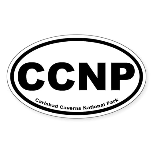 White - Carlsbad Caverns National Park Oval Sticker