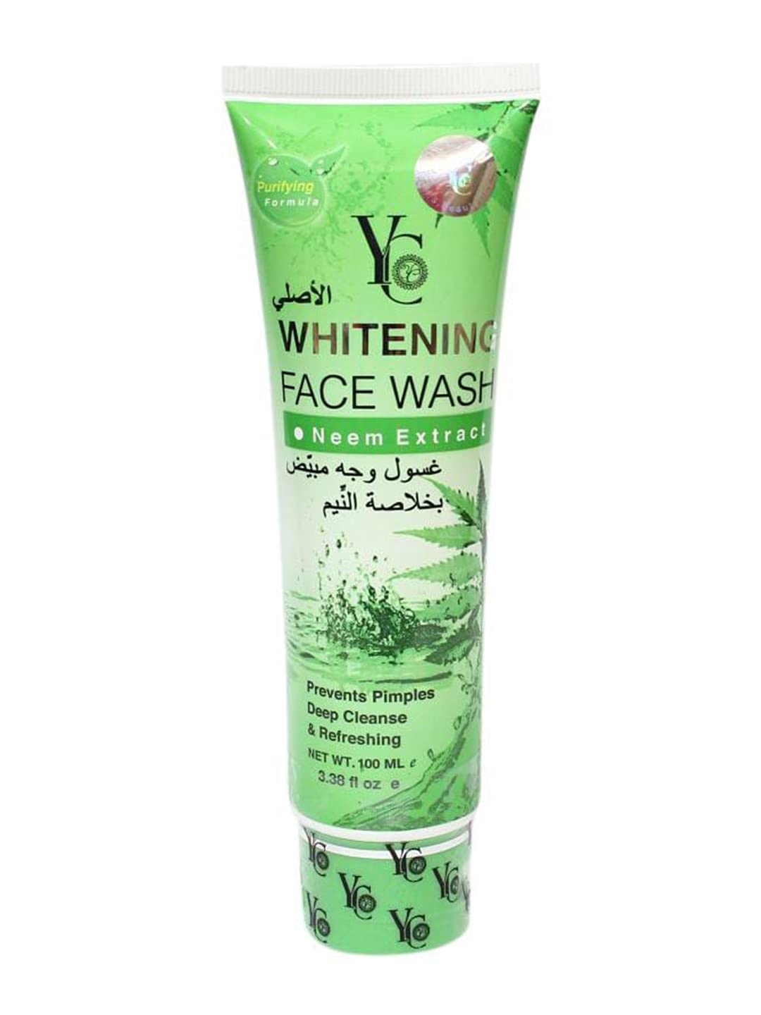 YC Whitening Face Wash for Oily Skin - Neem Enriched Deep Cleansing Formula to Clear Clogged Pores & Gently Exfoliate (100ml) | Perfect for Daily Skincare & Acne-Prone Skin