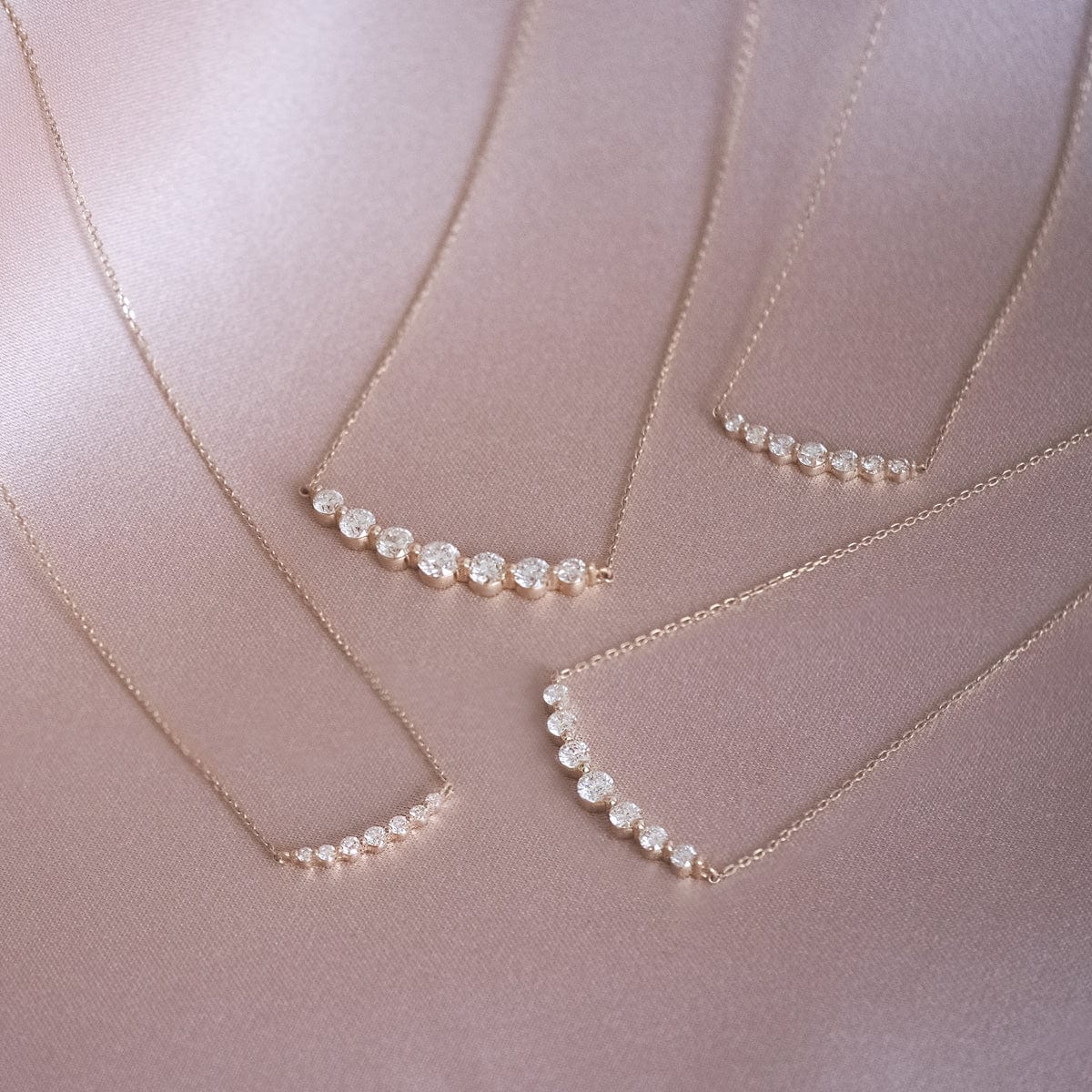 Elegant Floating White Diamond Necklace for Women - Perfect for Weddings, Anniversaries & Special Occasions