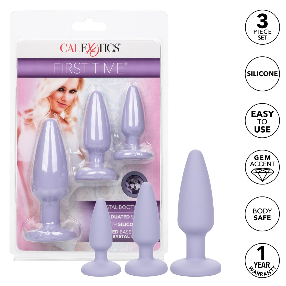 Premium Crystal Anal Plug Training Kit for Beginners – Comfortable, Safe & Discreet – Perfect for Solo Play, Couples & Sensual Exploration