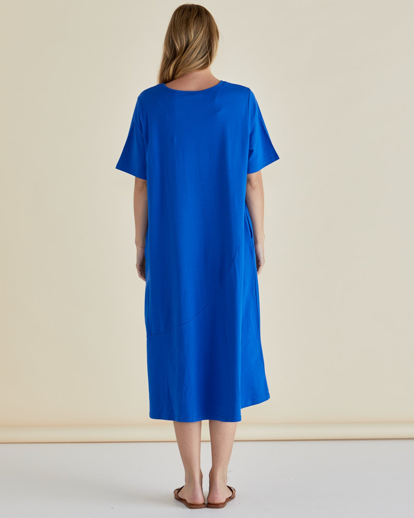 Betty Basics Bronte Dress for Women - Cobalt Blue Flowy Midi Dress, Casual & Elegant Style for Work, Date Night, and Summer Outings