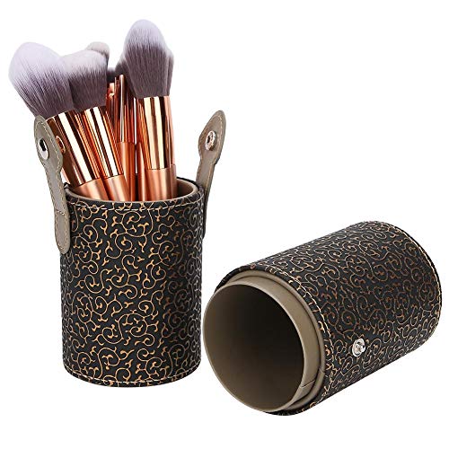 Portable PU Leather Makeup Brush Holder - Travel Cosmetic Organizer for Brushes, Nail Tools & Small Accessories | Perfect for Home, Travel & Salon Use (03)