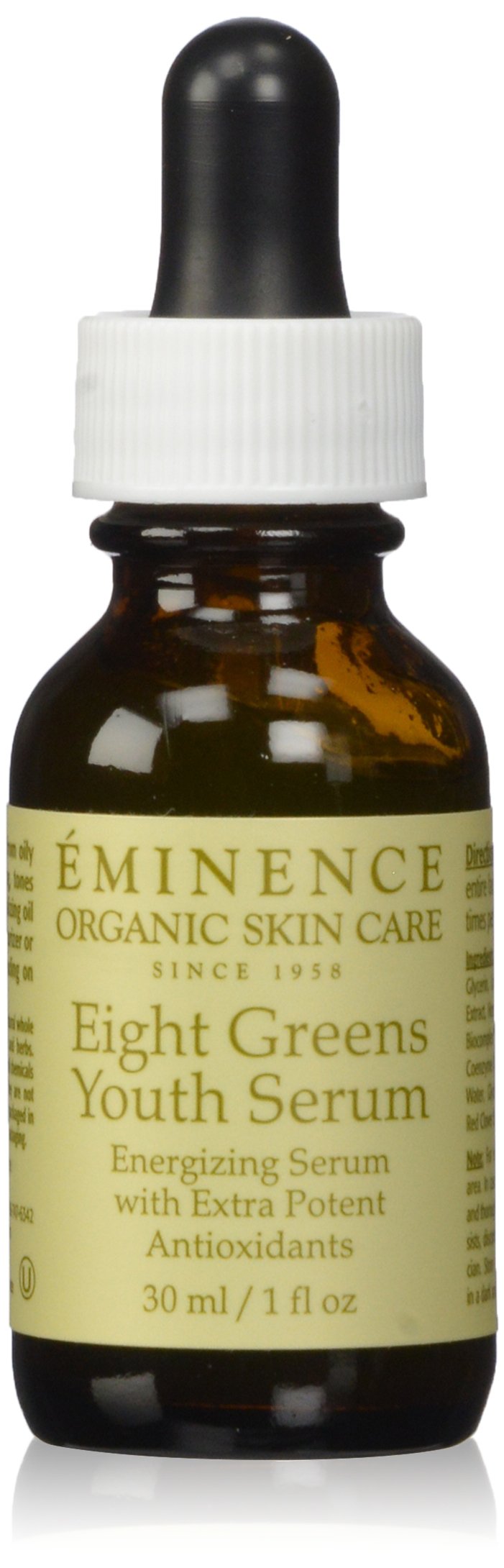 Eminence Eight Greens Youth Serum - 1 oz Anti-Aging Face Serum for Wrinkles & Fine Lines | Organic Skincare for Glowing Skin | Day & Night Moisturizer for Women & Men