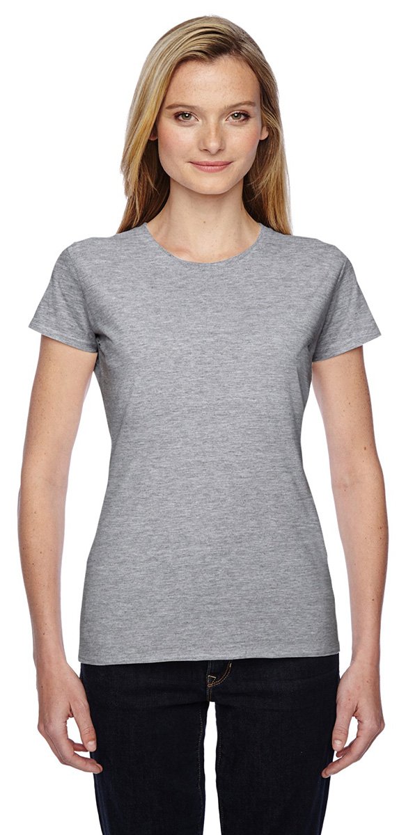 Fruit of the Loom SFJR Ladies' Softspun Jersey Crewneck T-Shirt - Comfortable Cotton Tee for Women, Casual Wear, Workout & Everyday Outfits