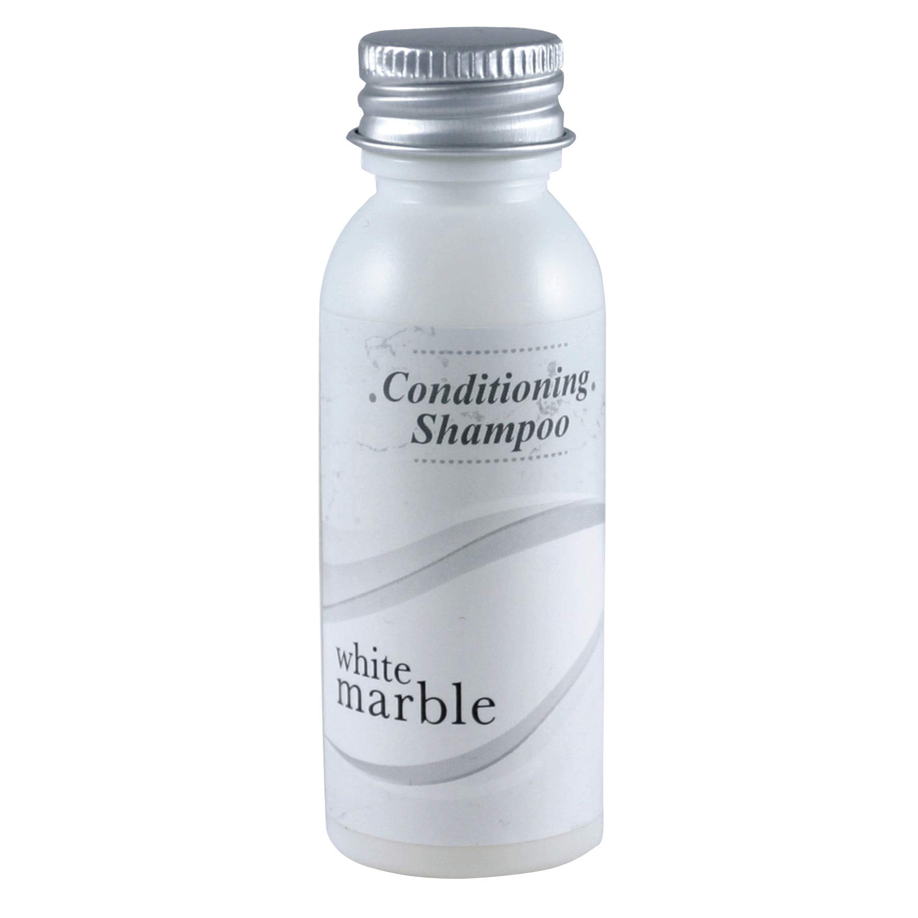 White Marble Dial Amenities Shampoo - Breckc-Poo Good Condition (DIA1319071) - Bulk Pack of 288 for Hotels & Spas