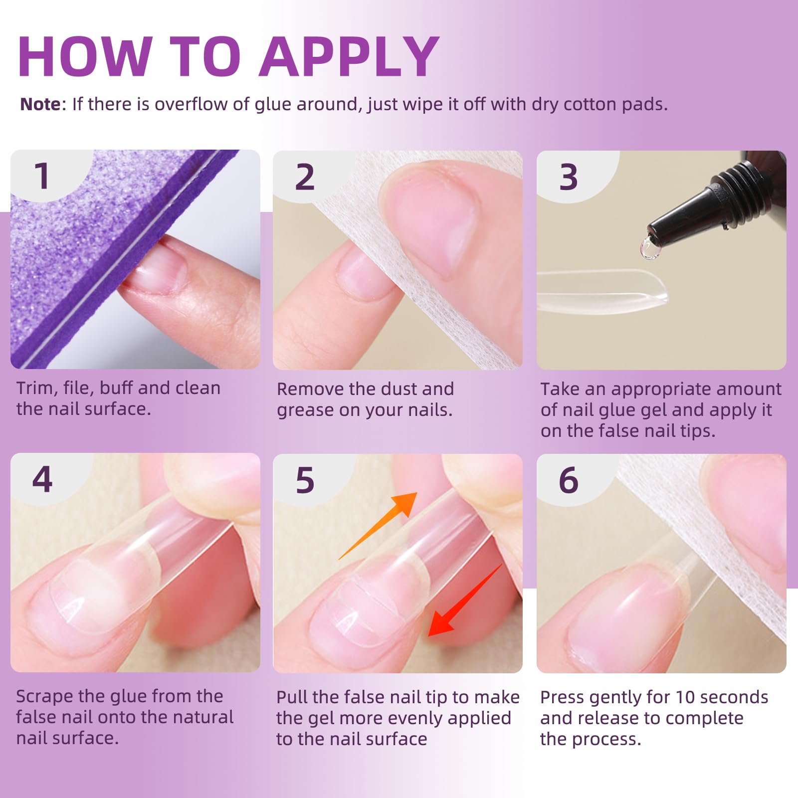 Upgraded Semi-Solid Nail Glue - 2 Pack Super Strong Nail Adhesive Gel for Press On Nails & Tips | 10 Second Quick Dry, No UV Lamp Needed | 28+ Days Long Lasting | 10g Nail Glue for Home & Salon Use | Perfect for DIY Manicures, Nail Extensions & False Nail Application