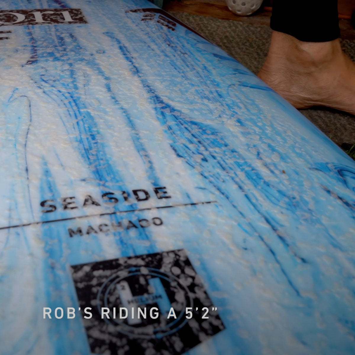 Machado Seaside 5'11 Surfboard - Helium Blue Futures Fins - High Performance Shortboard for Waves & Beach Surfing