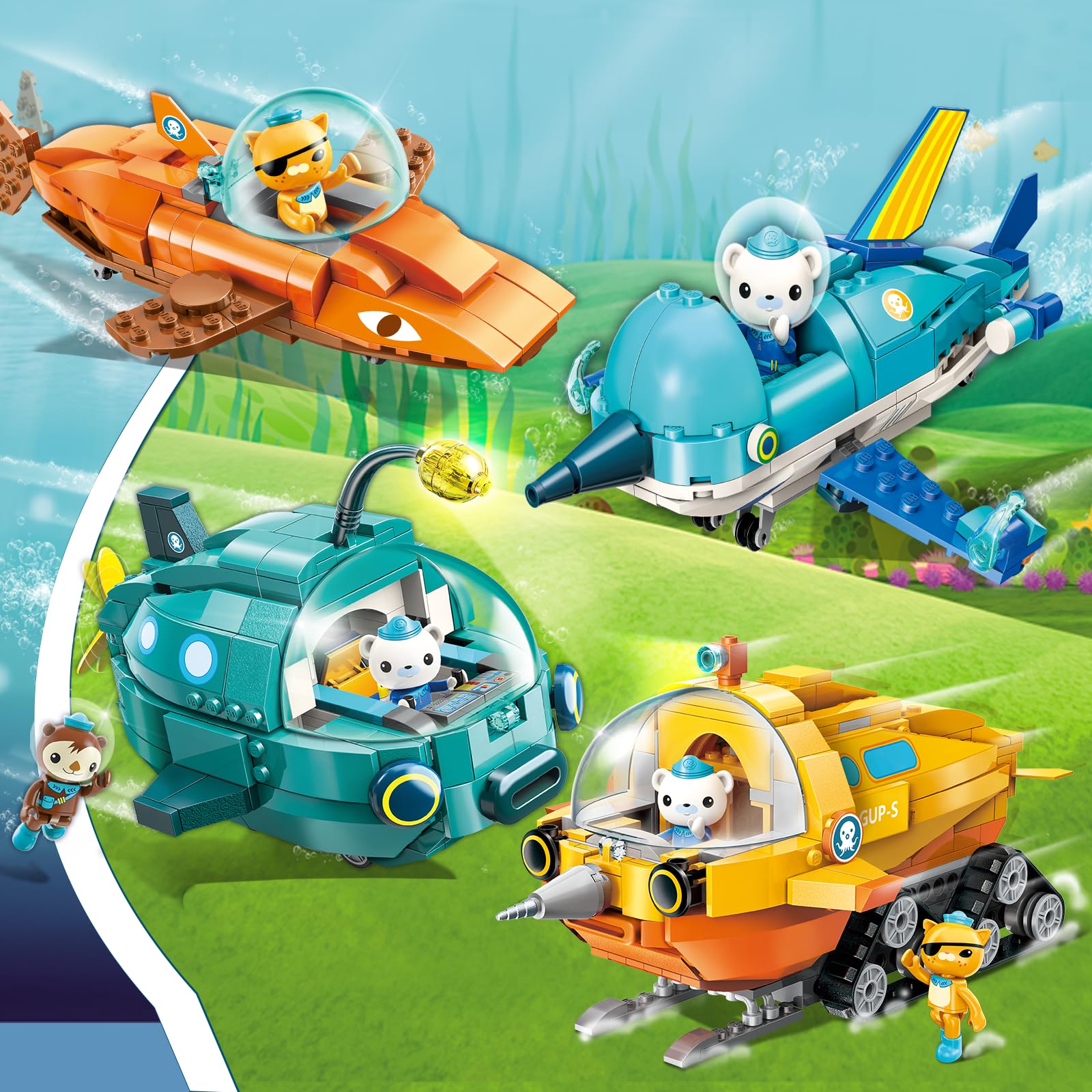 Little Froggy Octonauts GUP-R Vehicle & Figure Building Block Set - 116PCS Creative Construction Toy Compatible with Lego Bricks | STEM Educational Gift for Boys & Girls Ages 6+ | Perfect for Birthday Presents, Classroom Activities & Imaginative Play