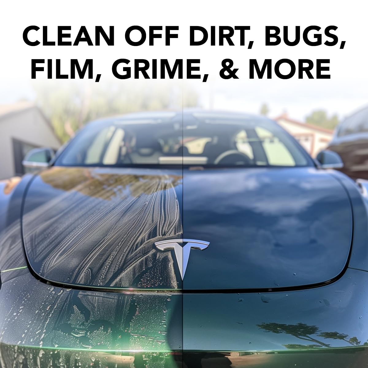 Waterless Car Wash Spray for Tesla - No Hose Needed, Biodegradable & Safe on Wraps | UV & Ceramic Protection for Tesla Model 3/Y/S/X (2023-2024) | Perfect for Quick Cleaning, Road Trips & Showroom Shine