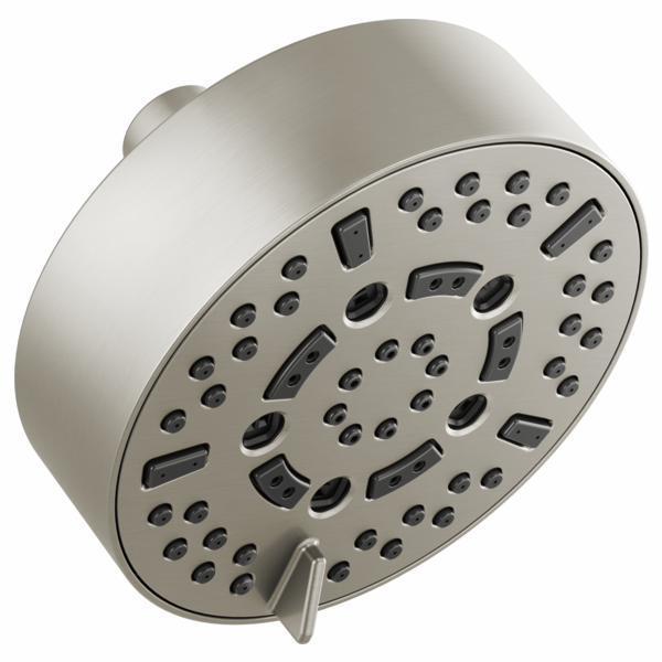 Brizo 87292 NK 2.5 GPM 7-Function Round Shower Head in Luxe Nickel Finish - High Pressure Rainfall & Massage Modes for Spa-Like Bathroom Experience