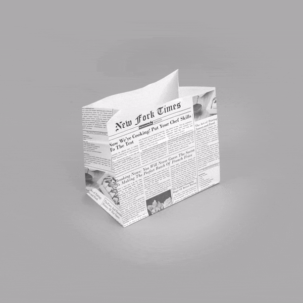 Eco-Friendly Newsprint Paper Snack Bags 4.25