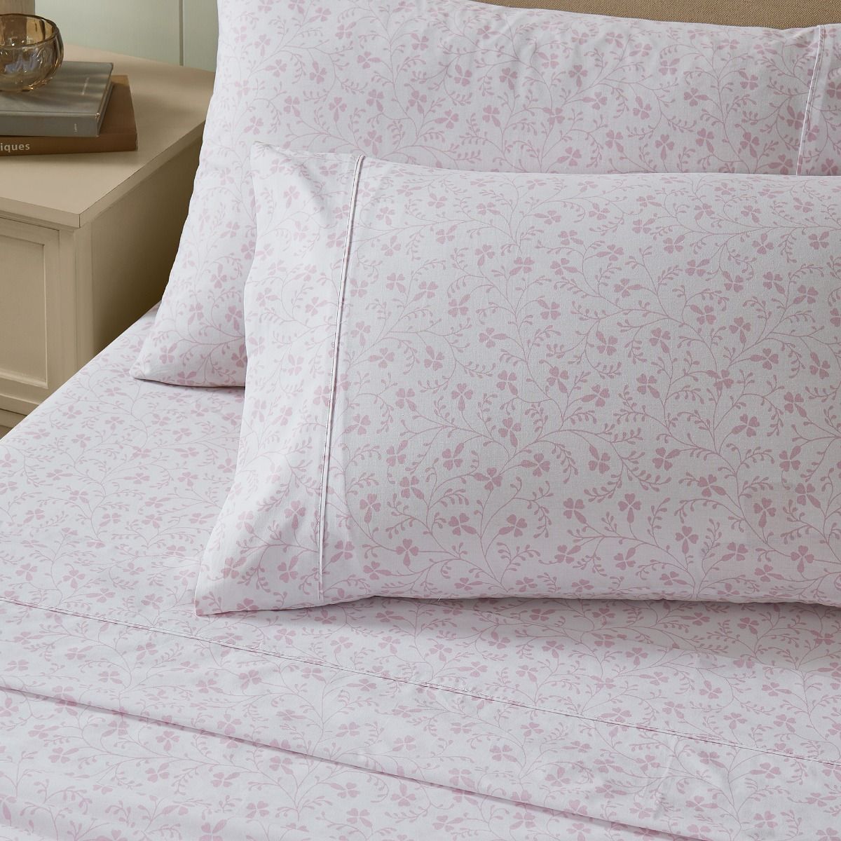 Laura Ashley Campion Pink Sheet Set - Soft Luxury Bedding for Master Bedroom & Guest Room - Perfect for Home Decor & Comfortable Sleep