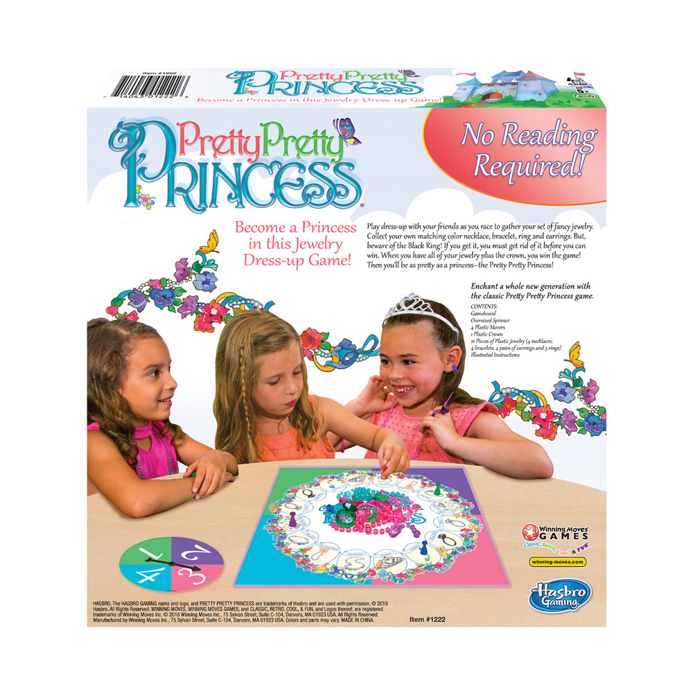 Classic Pretty Pretty Princess Jewelry Dress Up Board Game for Kids - Fun Princess-Themed Party & Family Game Night Activity