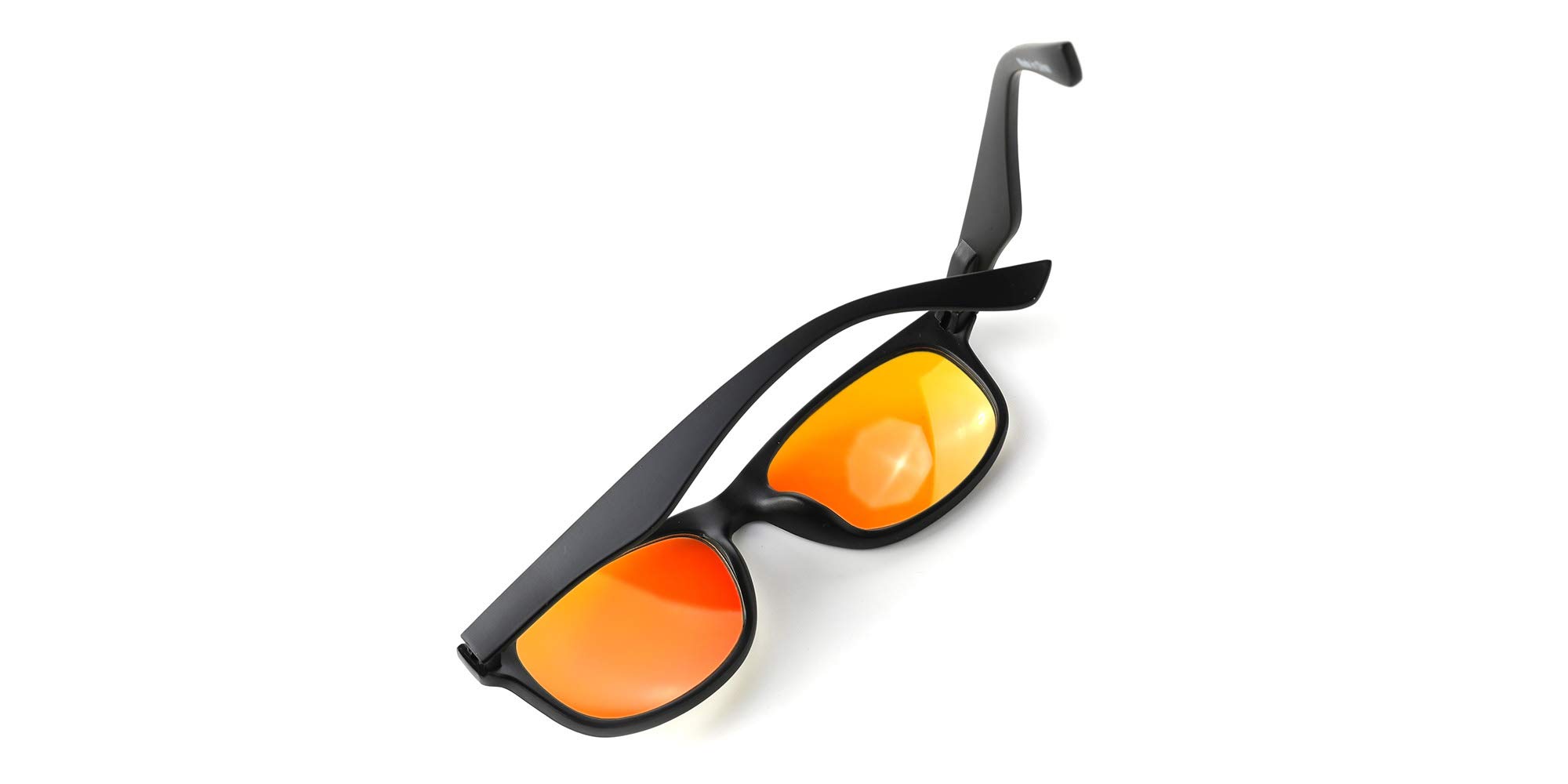 Blue Light Blocking Amber Glasses for Better Sleep - Wayfarer Style Orange Tinted Nighttime Glasses to Improve Sleep Quality & Boost Melatonin Production - Perfect for Nighttime Use, Screen Time & Relaxation Before Bed