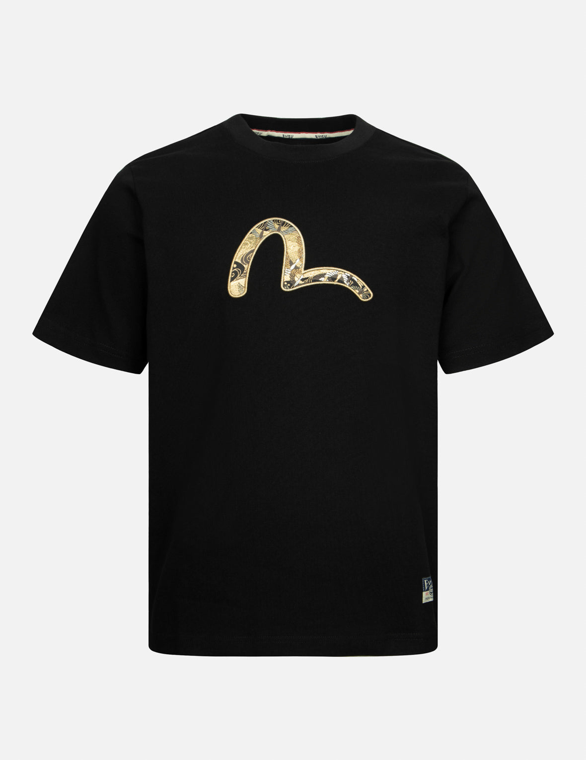 Sea God Print & Seagull Embroidered Regular Fit T-Shirt for Men - Casual Beachwear & Summer Vacation Style