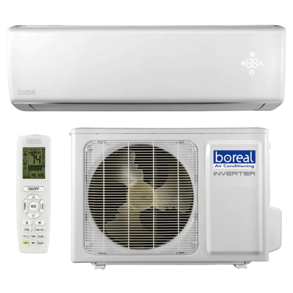 Boreal Brisa 24,000 BTU 17 SEER Ductless Mini Split AC & Heat Pump - 220V/60Hz - Energy Efficient Cooling & Heating for Home, Office or Garage