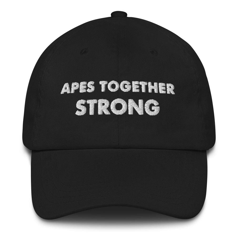Hogue WS LLC Embroidered Dad Cap - Apes Together Strong WallStreetBets Gamestonk Meme Hat | Trendy Stock Market Meme Accessory for Investing Enthusiasts & Reddit Community