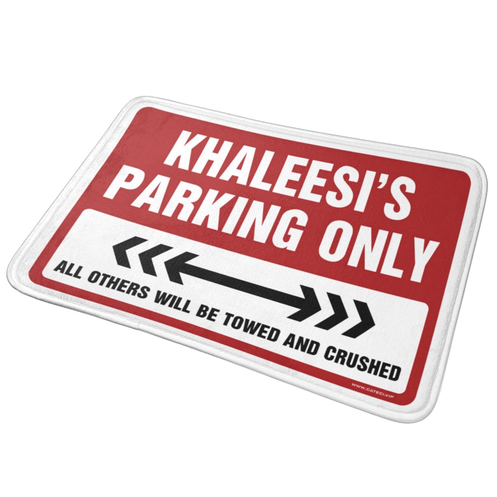 Khaleesi's Parking Only Doormat - Funny Western Home Decor Rug with Sayings, 25.6x35.4 Inch (65x90cm) - Perfect for Game of Thrones Fans & Western Style Entryway Decor