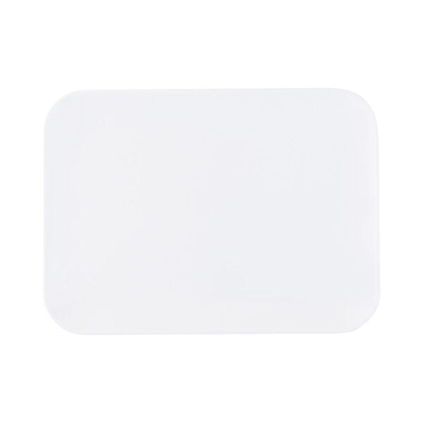 Premium 8x11 Inch Organic White Ceramic Serving Platter Set - 3 Pack for Elegant Dinner Parties, Buffets & Holiday Entertaining