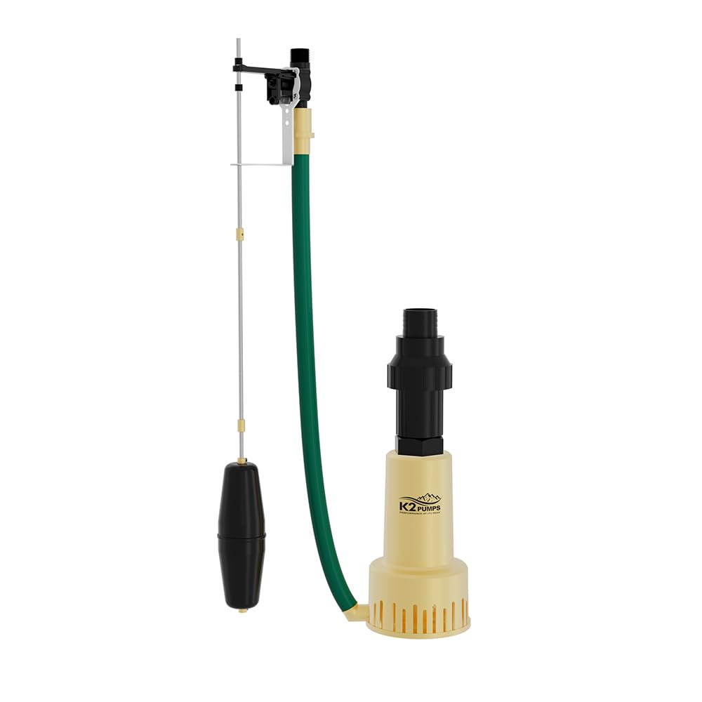 K2 Pumps ASP00001K Water Powered Backup Sump Pump - Emergency Basement Flood Protection for Homes & Heavy Rainstorms
