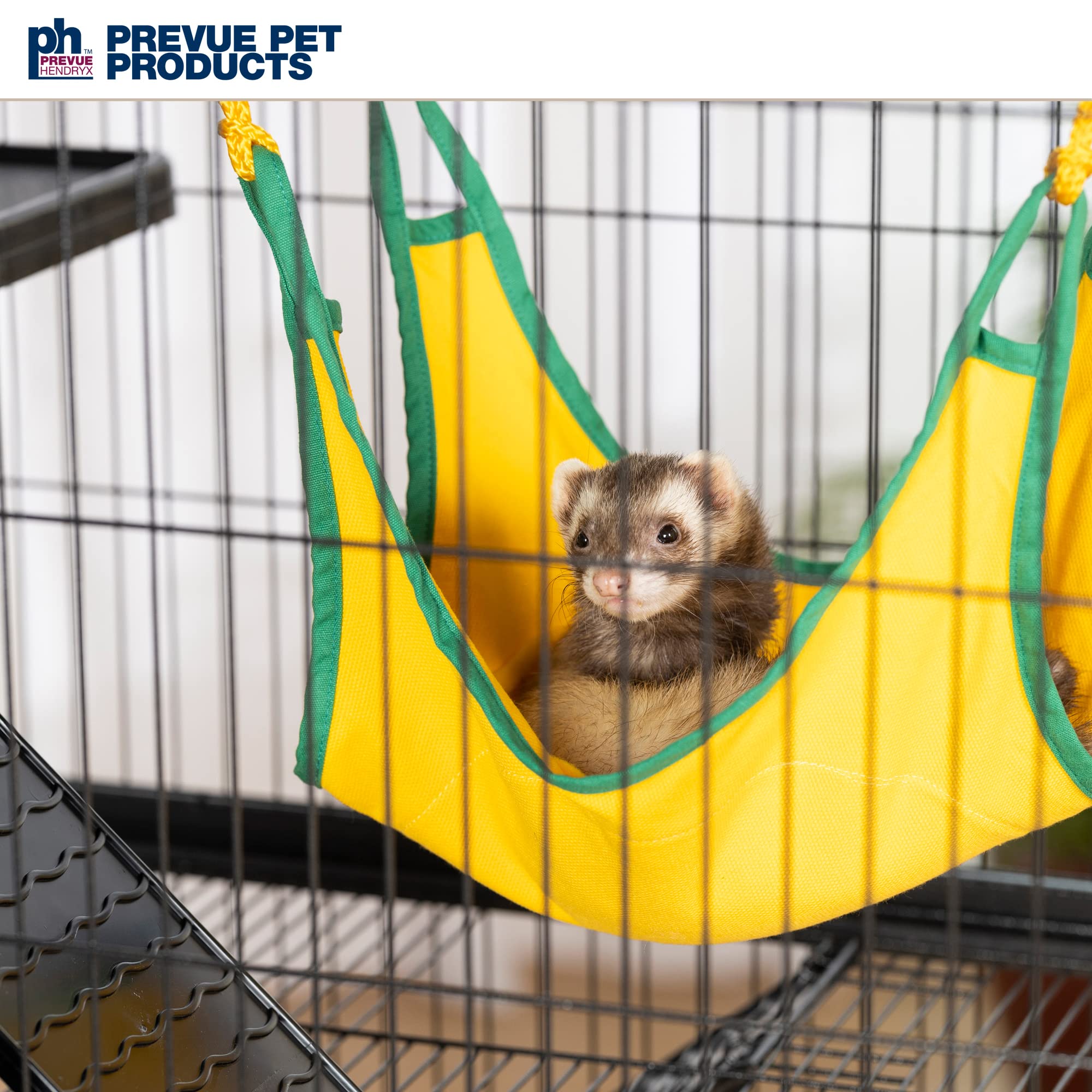 Prevue Pet Products 485 Feisty Ferret Cage with Stand - Black Hammertone Finish for Small Animals - Perfect for Ferrets, Chinchillas & Small Pets at Home or Vet Clinics