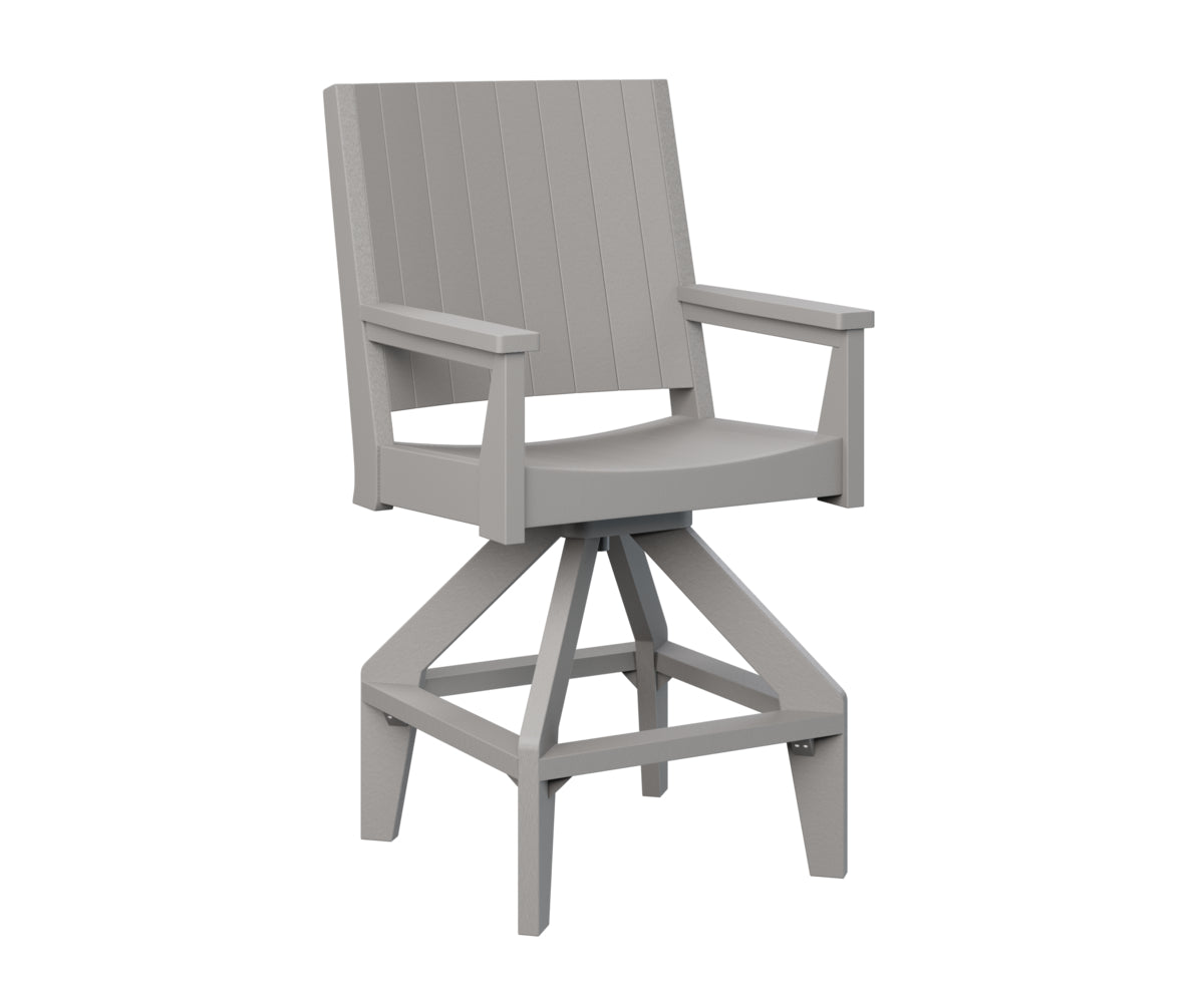 Berlin Gardens Mayhew Chat Swivel Bar Chair - Adjustable Height Counter Stool for Kitchen Island, Breakfast Nook & Home Bar - Comfortable Modern Swivel Seat with Back Support