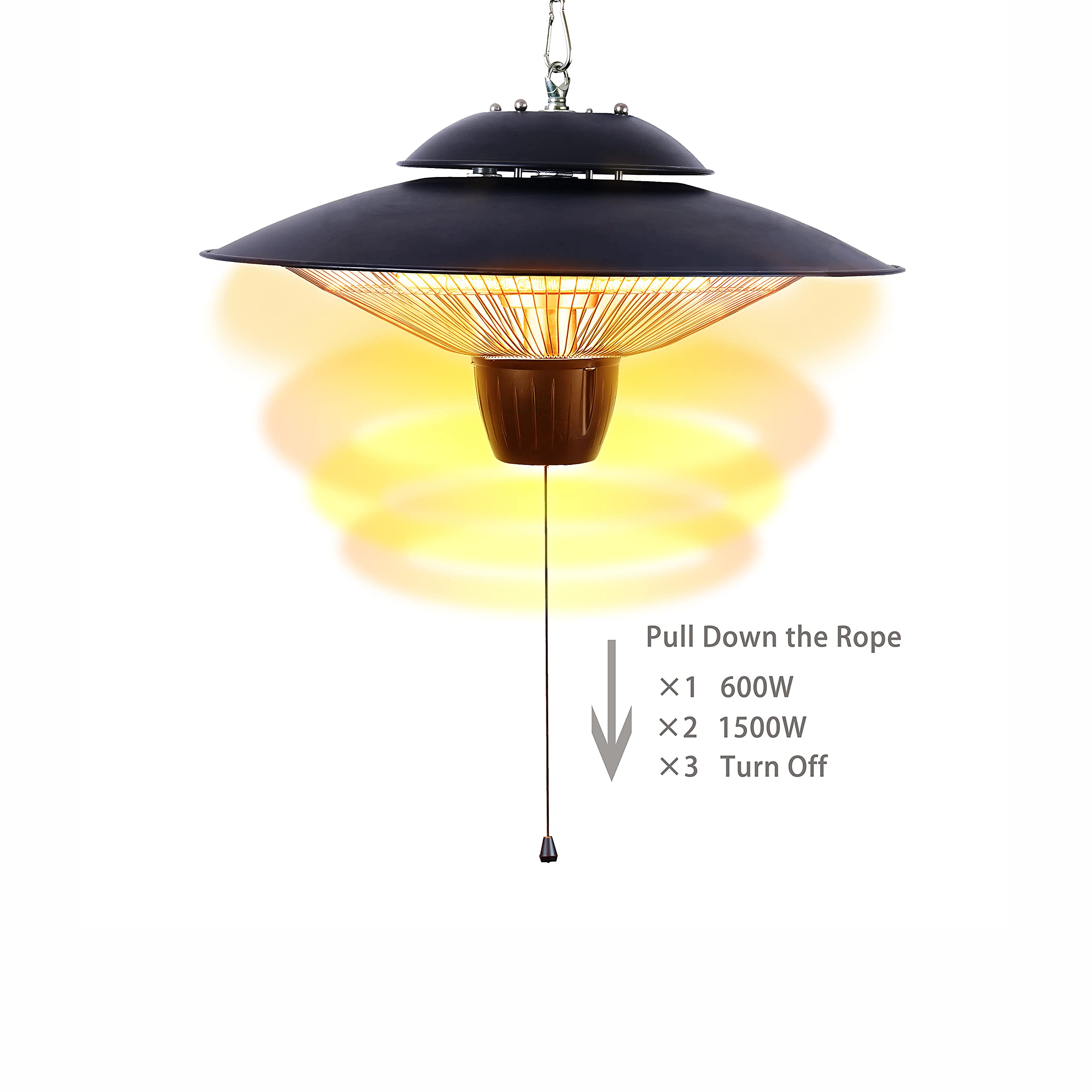 DONYER POWER 1500W Electric Patio Heater - Ceiling Mounted Outdoor/Indoor Space Heater for Patio, Garage, Restaurant & Commercial Use