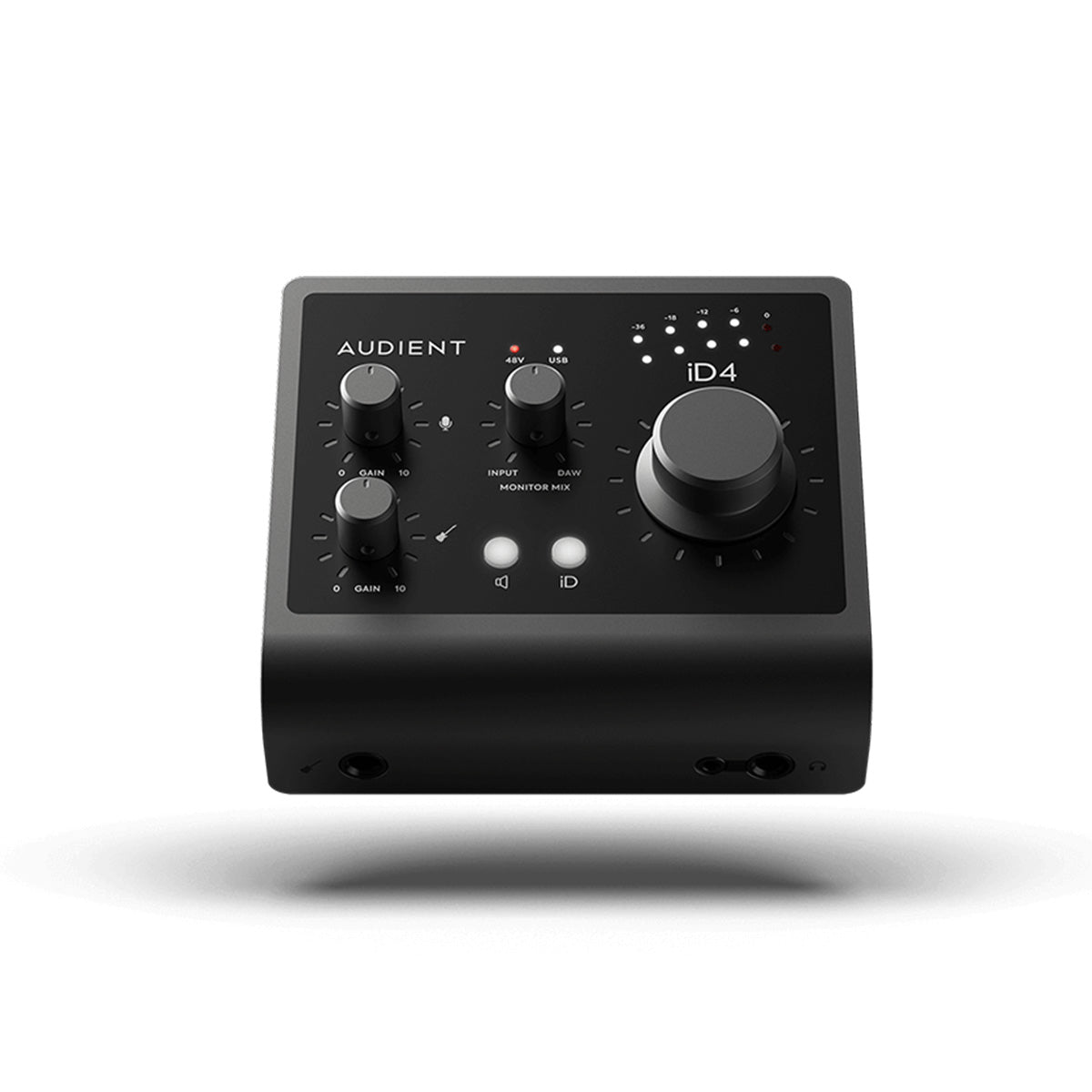 Audient 2in/2out USB Audio Interface with Scroll Control - Professional Studio Recording for Music Production & Podcasting