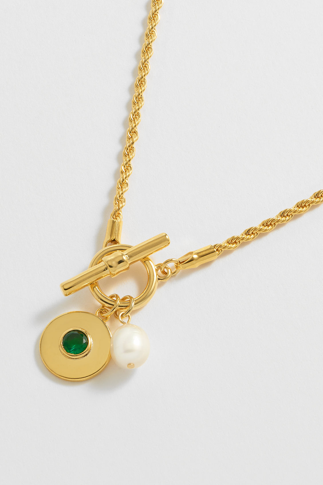 Elegant Pearl CZ T-Bar Rope Necklace for Women - Perfect for Weddings, Parties & Everyday Wear