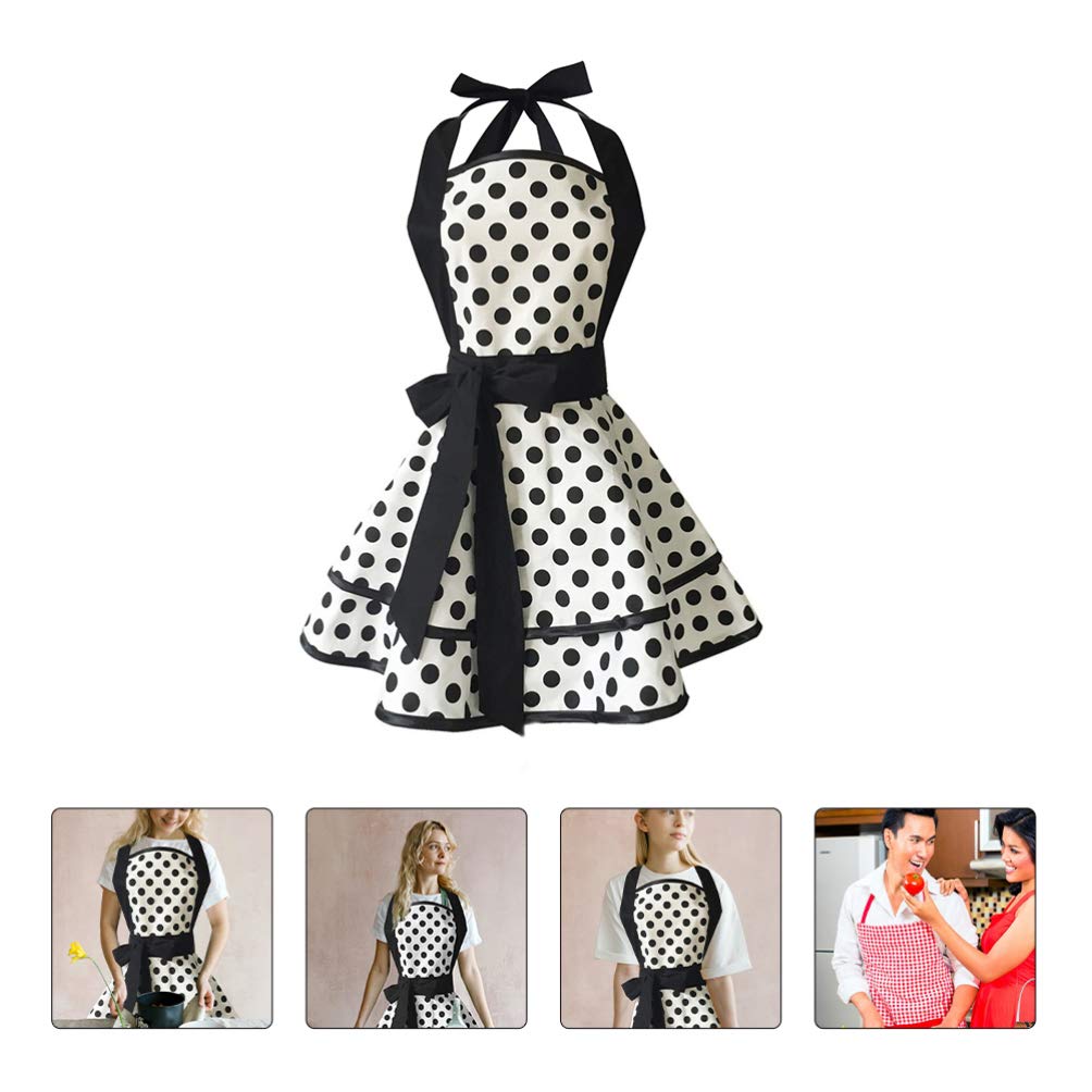 Hemoton 1-Piece Cotton Apron for BBQ, Cooking, Painting & Baking - Adjustable Adult Bib for Women & Chefs - Perfect for Restaurants, Kitchen & Crafting