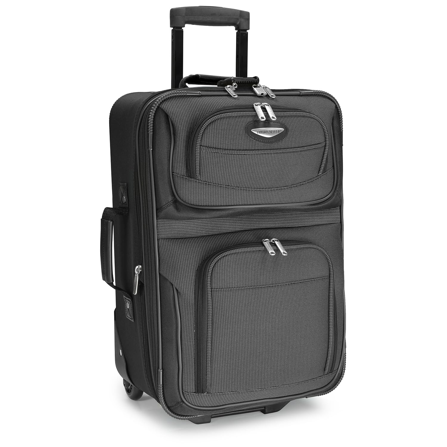 Travel Select Amsterdam Softside Expandable Carry-On Luggage 21 Inch - TSA Approved Lightweight Suitcase with Spinner Wheels (Gray) - Perfect for Air Travel, Business Trips & Weekend Getaways