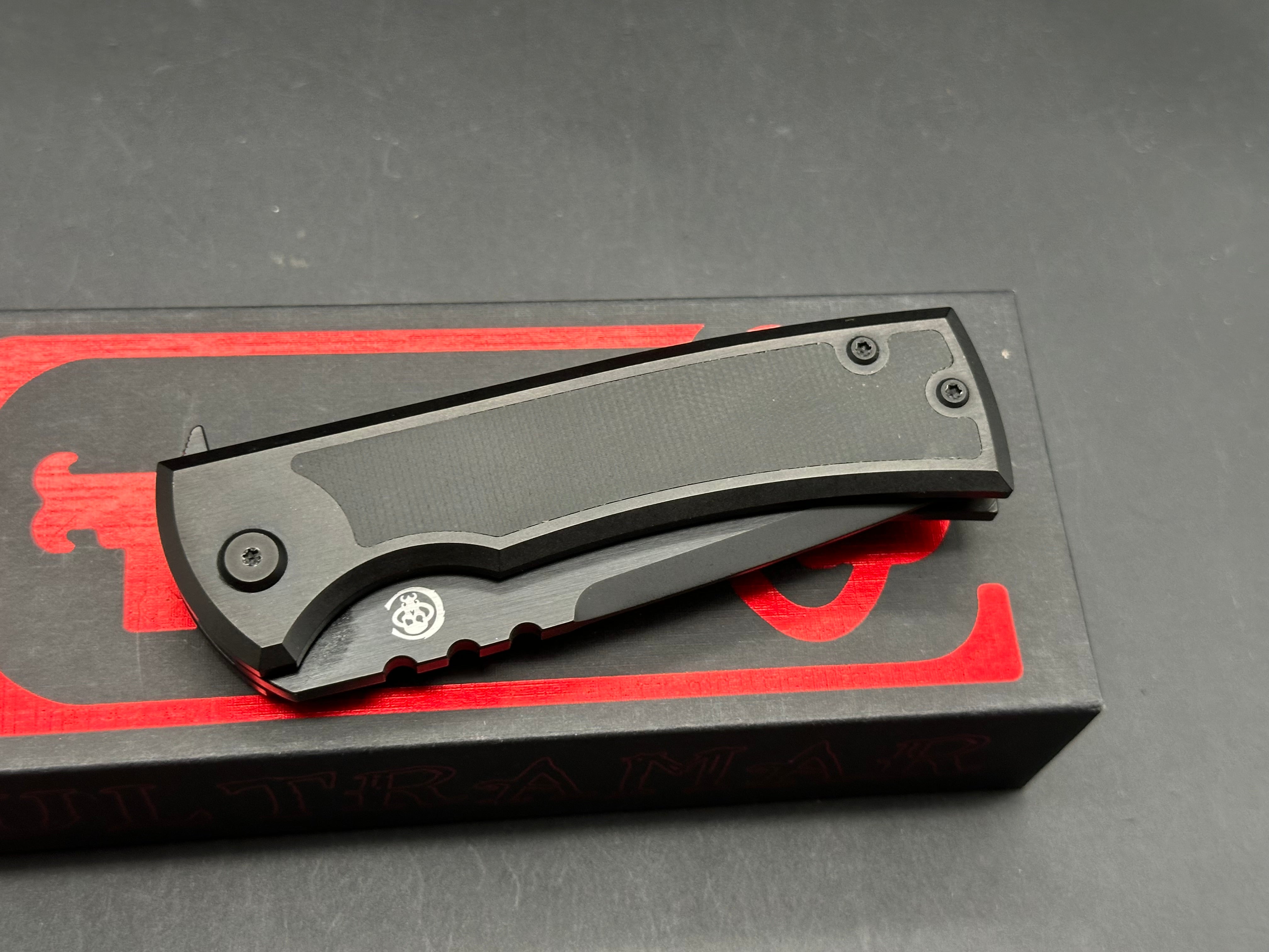 Chaves 229 Kickstop Tanto Folding Knife - Black Micarta Inlay - EDC, Outdoor, Tactical & Survival Gear