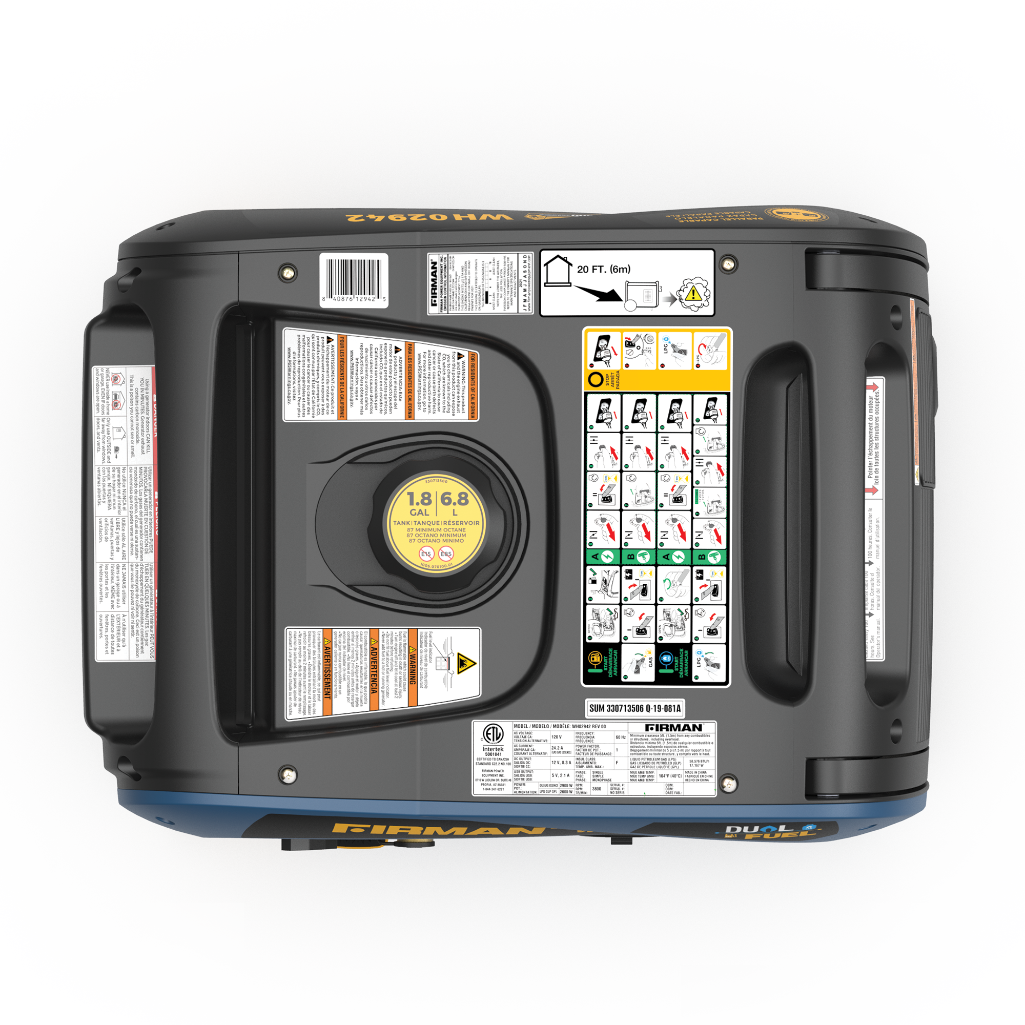 Refurbished 3200W Dual Fuel Inverter Generator with Electric Start - Portable Power for Camping, RV, Home Backup & Outdoor Events