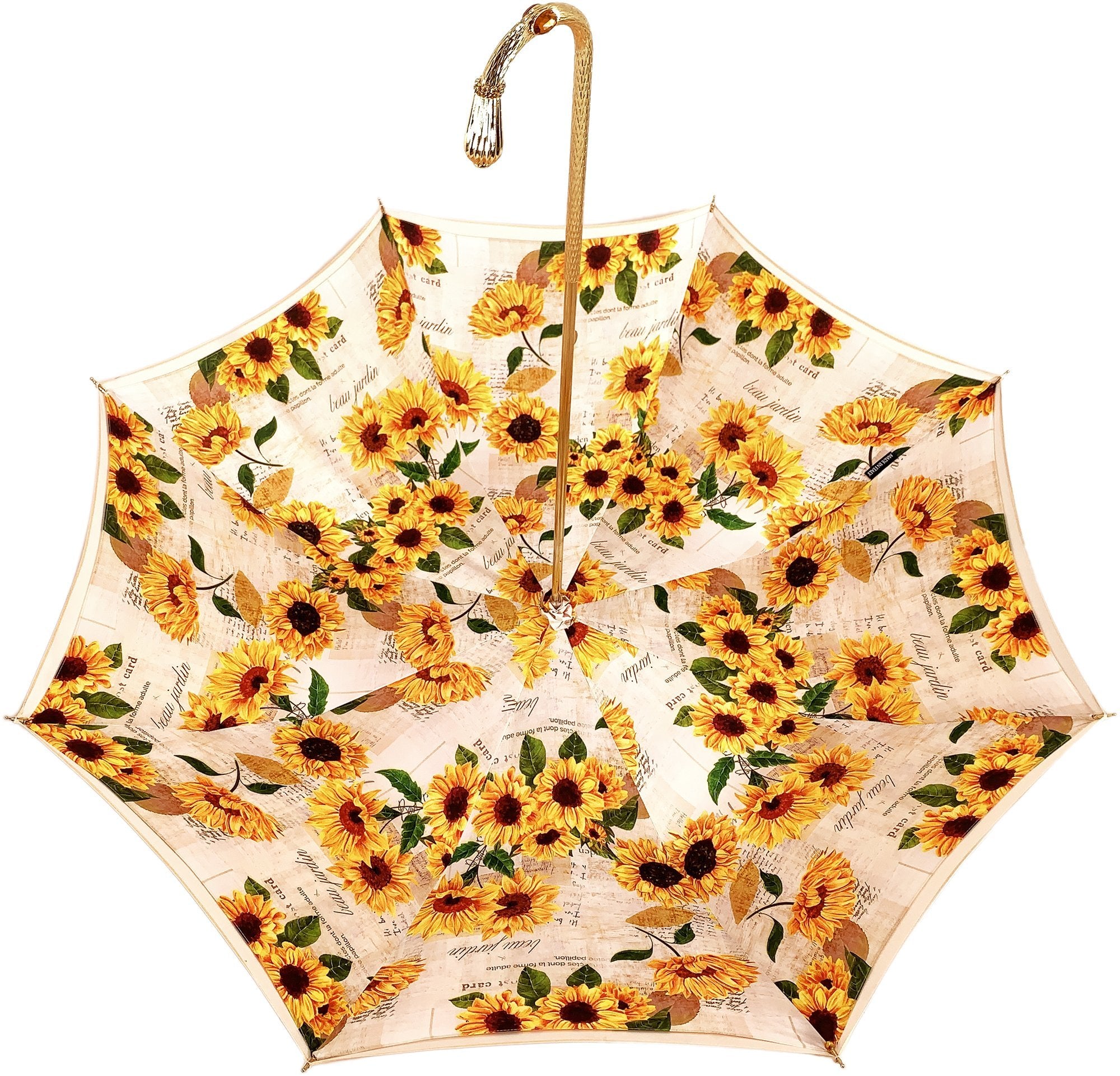 Sunflower Umbrella - Large Windproof Garden Parasol with UV Protection for Outdoor Patio, Poolside, and Beach Use - Le Beau Jardin Collection