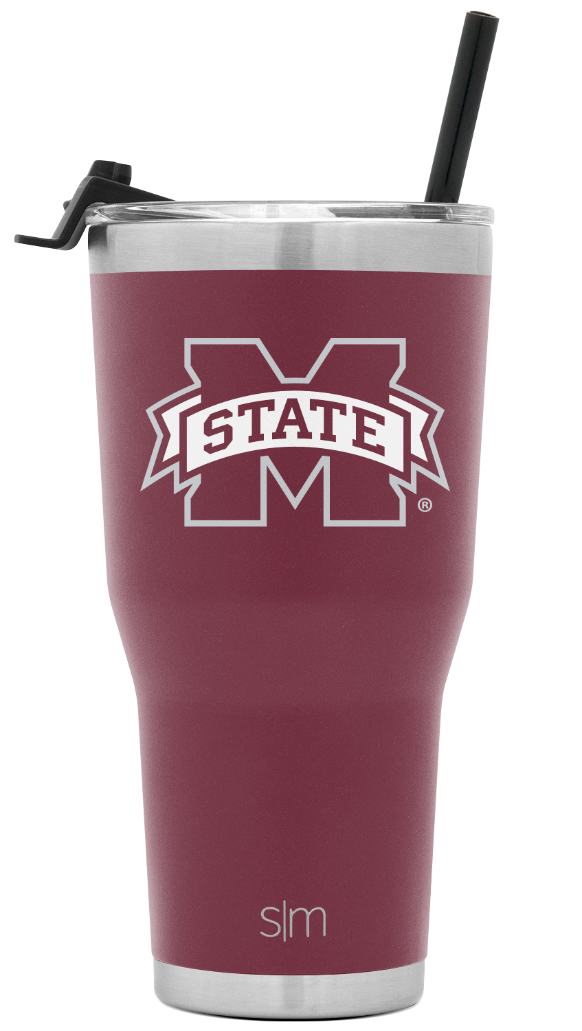Insulated Stainless Steel Collegiate Cruiser Tumbler with Flip Lid & Straw - 20oz Leakproof Travel Mug for College Students, Office & Outdoor Activities