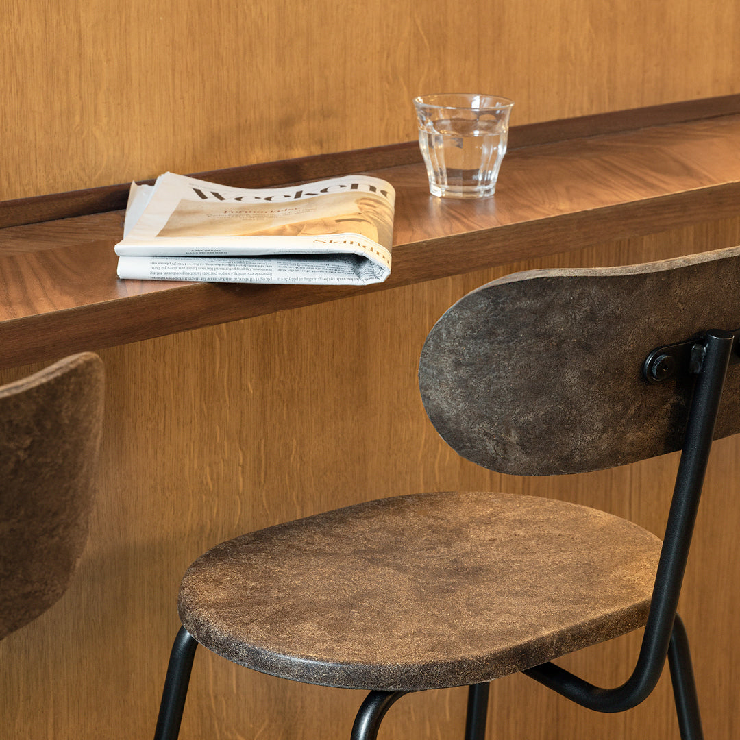 Earth Counter Stool with Backrest - Modern Bar Stool for Kitchen Island, Breakfast Nook & Home Bar - Comfortable & Stylish Seating Solution