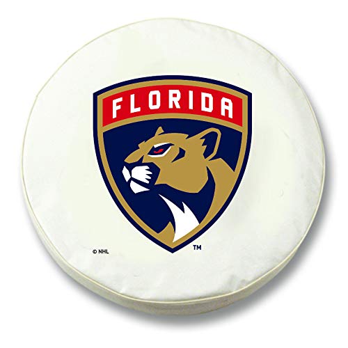 Florida Panthers White Vinyl Spare Tire Cover - Waterproof Custom Fit Car Wheel Protector for Trucks, SUVs & Jeeps - Perfect for Tailgating & Outdoor Adventures