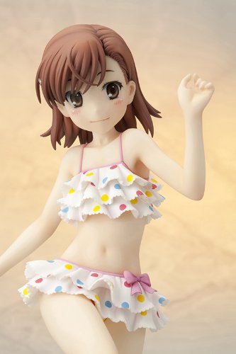 Kotobukiya Mikoto Misaka Beach Side - A Certain Scientific Railgun Anime Figure Statue - Perfect for Anime Collectors & Display in Home, Office, or Gaming Room