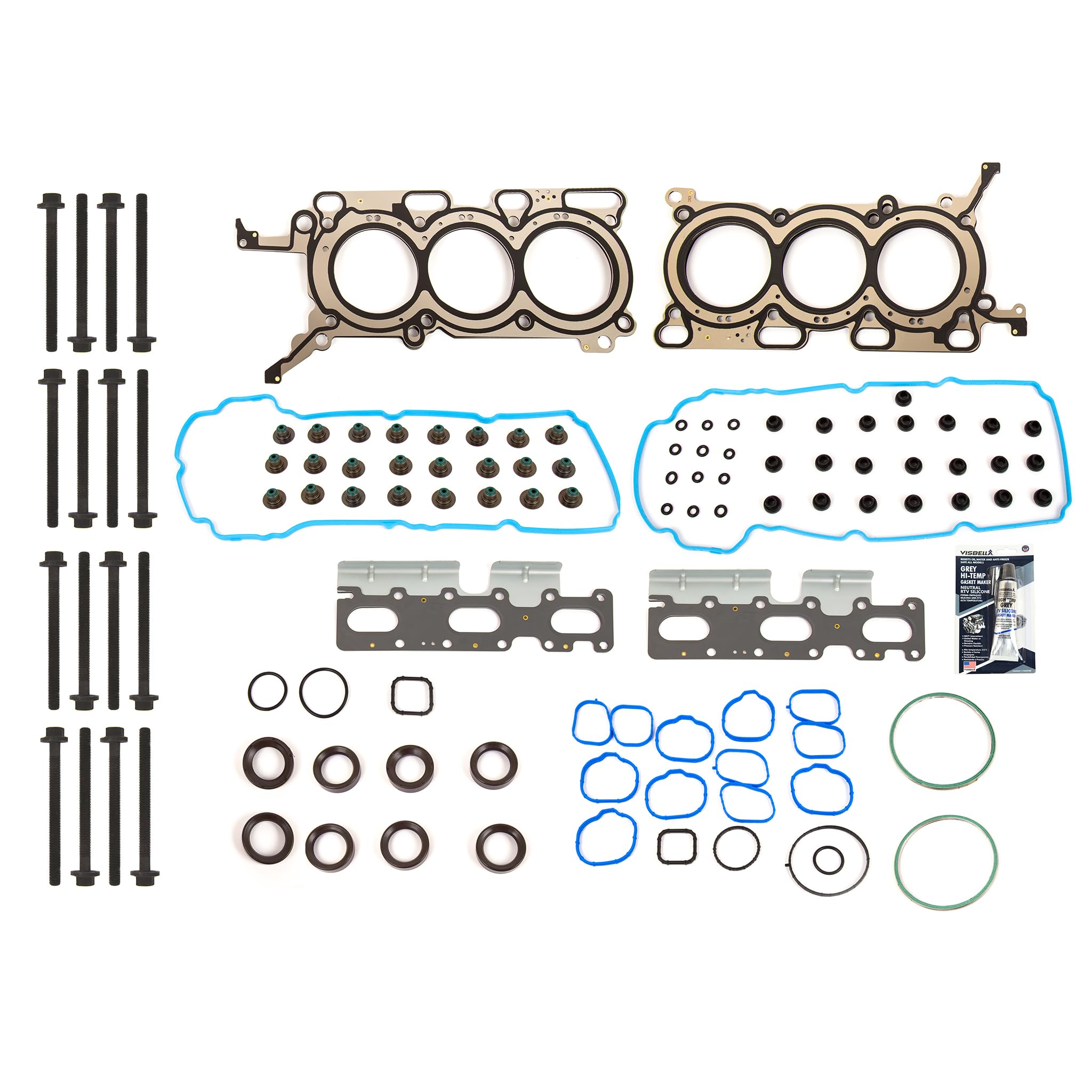 MA-9761235443 Head Gasket Bolts Set Compatible With 2007-2009 Ford Edge, Lincoln MKZ, Mazda CX-9 V6 DOHC 3.5L Engine - Perfect for Engine Repair & Maintenance