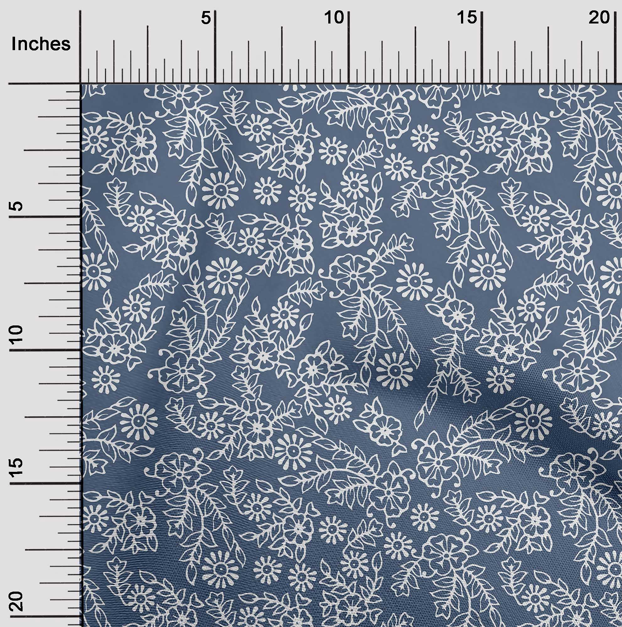 oneOone Teal Blue Polyester Spandex Fabric - Asian Mosaic Print Dress Material, 56 Inch Wide by The Yard | Perfect for DIY Dresses, Home Decor & Craft Projects
